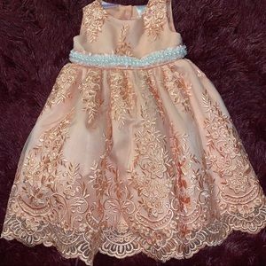 Princes girl dress coral